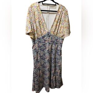 Coast Floral V-Neck Mini Dress